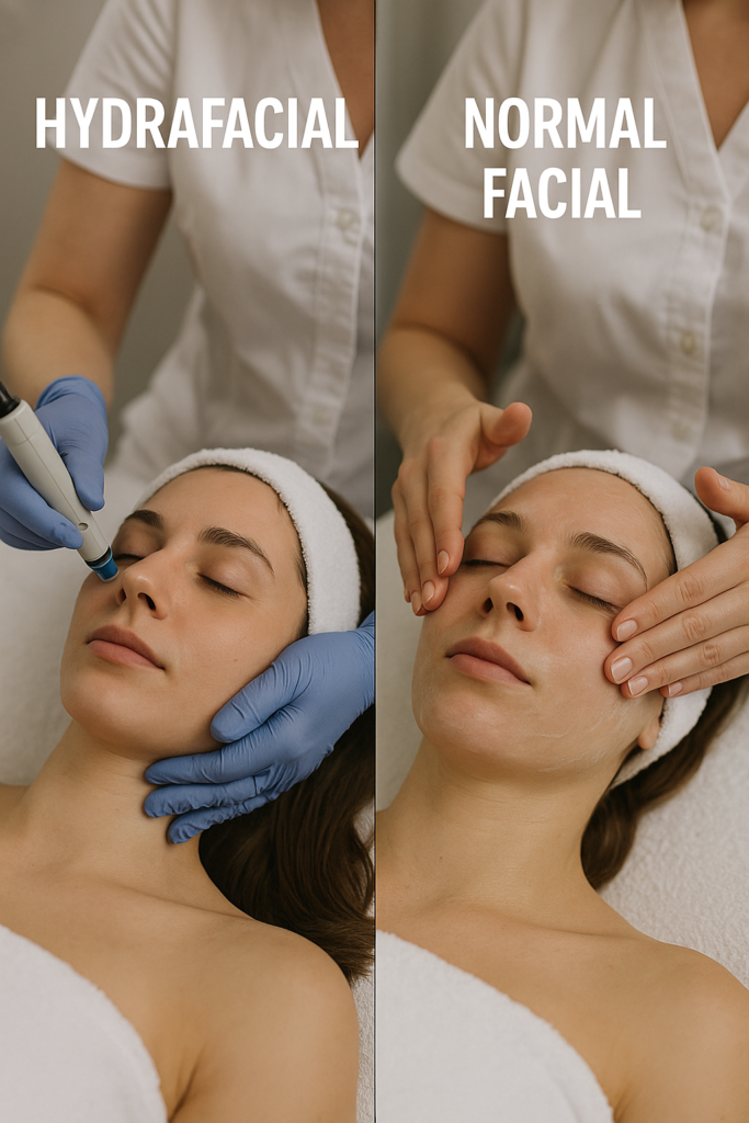 Hydrafacial vs normal facial treatment in Kolkata