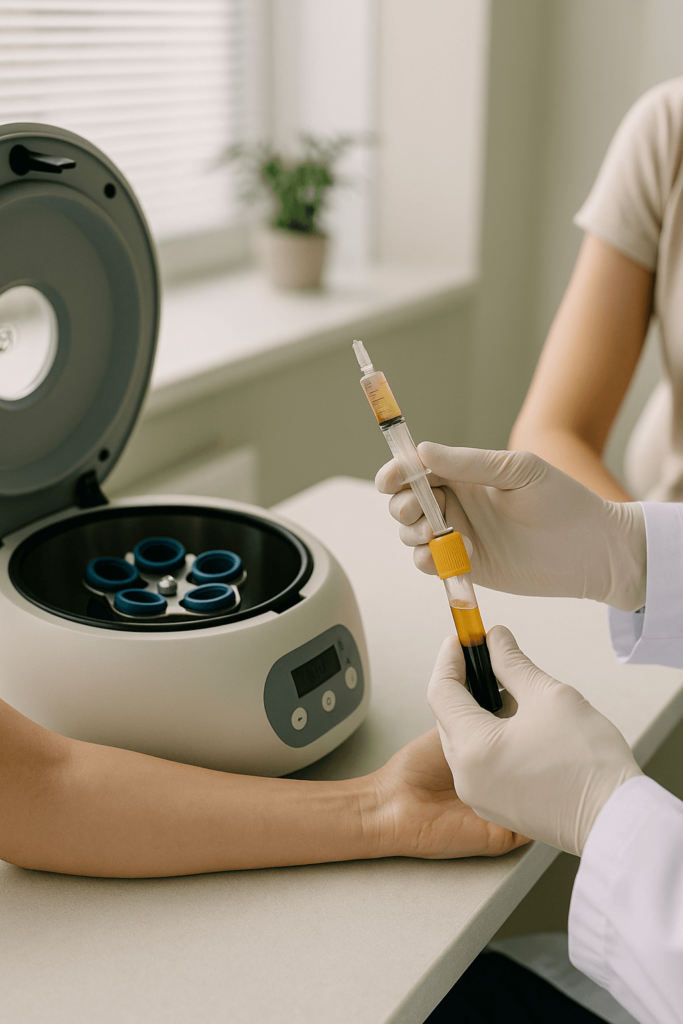 Dermatologist performing PRP treatment in Kolkata