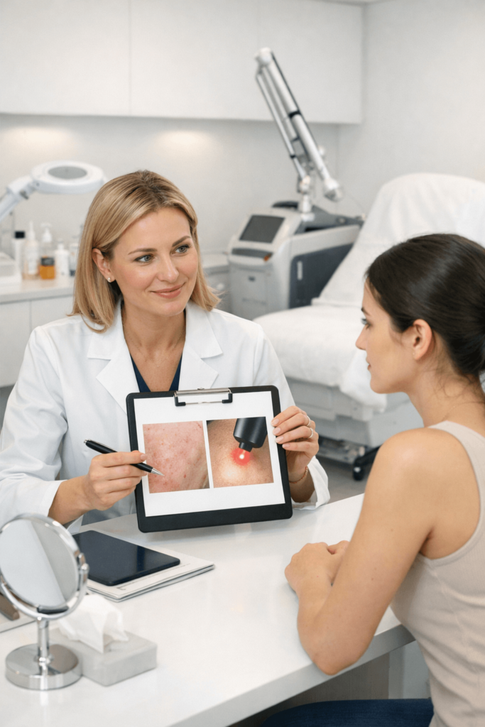 Skin specialist consultation for chemical peel and laser in Kolkata